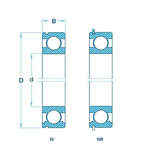 Подшипник SKF 6200 NR
